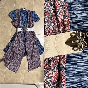 S Paisley Joy & XS Blue Heathered Carly (fits like M to L). Belt not included.
